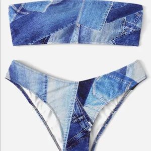 ☀️☀️Bandeau Denim Bikini 👙 ☀️☀️